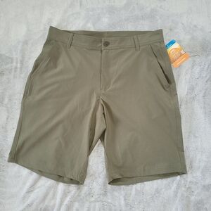 Columbia Mens 32 Performance Mill Creek II Activewear Green Shorts UPF 50